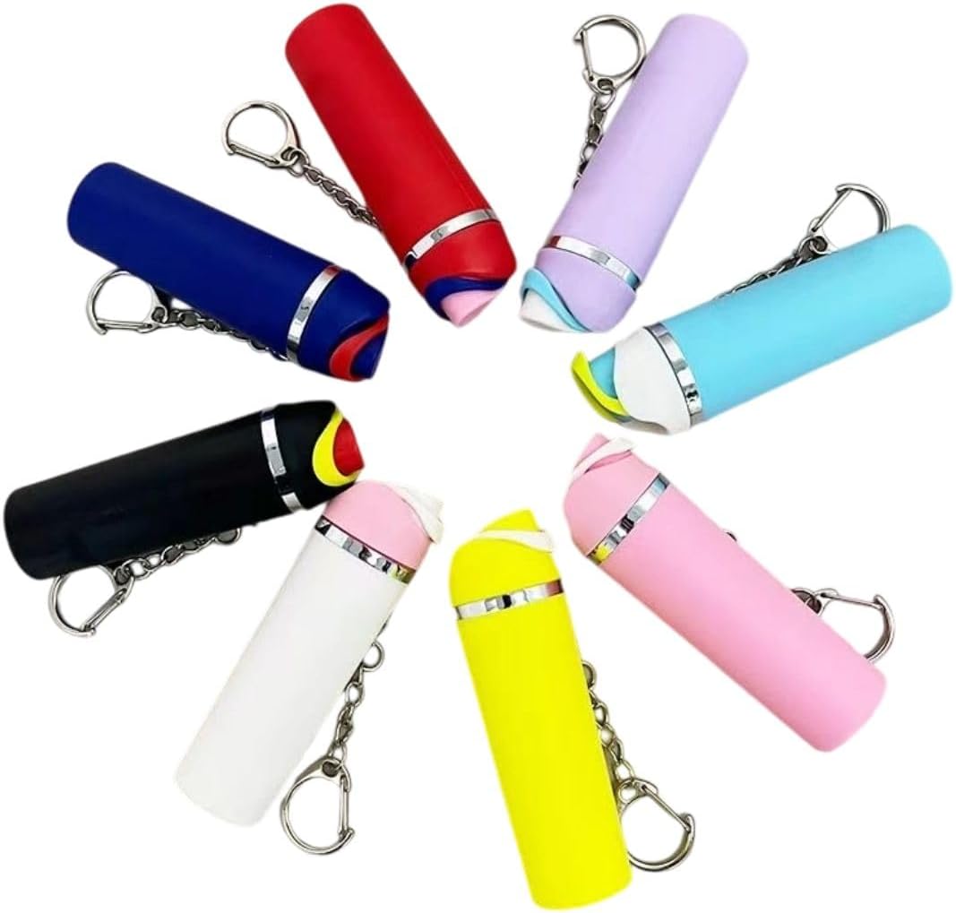 Mini Water Bottle Keychain For Owala Chapstick Holder, Cute Cup Mini Tumbler Keychain image 2