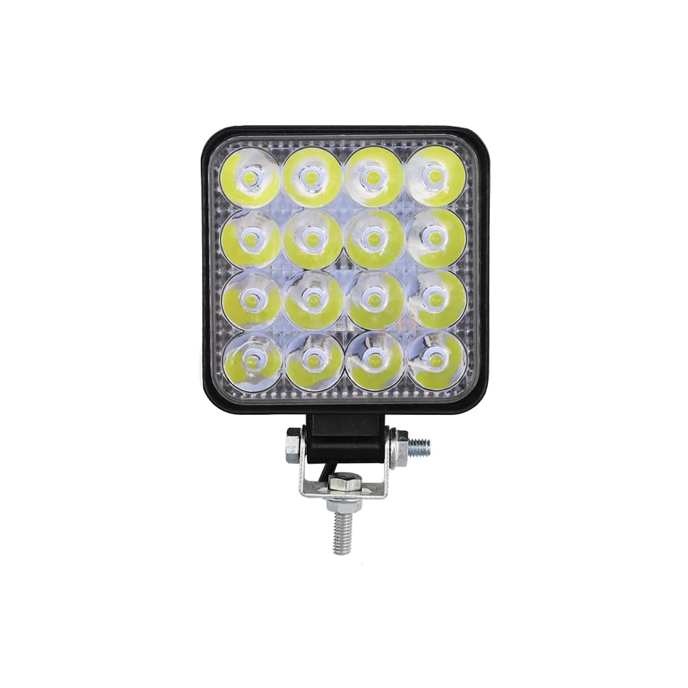 Lampada Fanale Posteriore 42W 14 48W 16SMD Luce da lavoro Fendinebbia anteriore per auto 12V 24V per camion SUV 4X4 4WD Fari di ingegneria Off-road Faro rotondo(1pcs square)