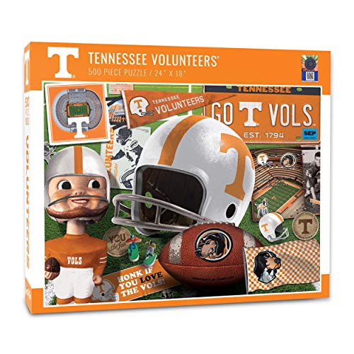 YouTheFan NCAA Tennessee Volunteers Retro Series Puzzle - 500 Pieces, Team Colors, Large