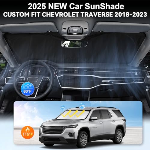 Image of Windshield Sun Shade for Chevrolet Chevy Traverse LS, LT 2018-2026 Sunshade