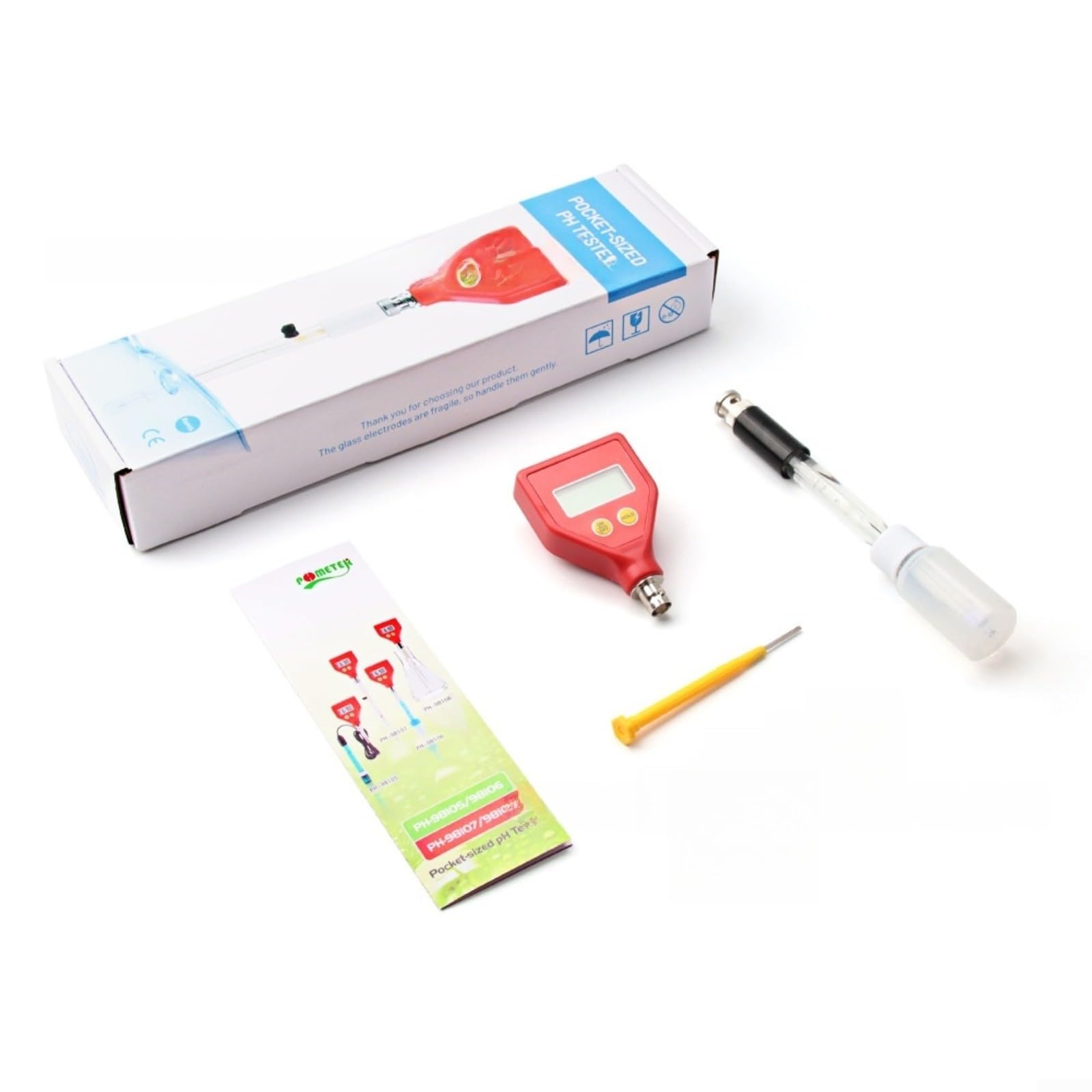 PH-98108, medidor de pH digital portátil con ATC y alta precisión para análisis de agua de piscinas y acuarios, escala 0.00-14.00, diseño compacto