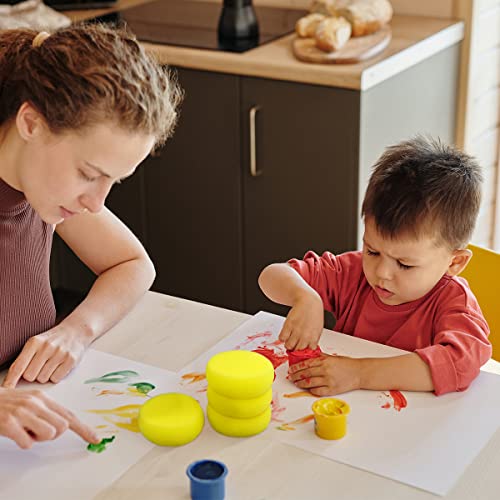 12 Pcs Yellow Round Painting Sponges Applicator Watercolor Synthetic Sponges Artist Sponges for Painting, Ceramics, Pottery, Watercolor, Household Use & More (3 Inch) - Image 5
