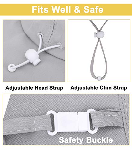 Simplicity Infant Beach Hat Breathable Sun Hats for Infants Swim Hat for Toddler Boy Pool Hat, Grey / 0-12 Months