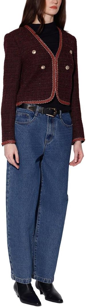 Elodie Jacket, Bordeaux Tweed