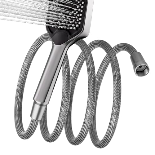 Zahoken Manguera De Ducha Extraíble Extensible - Manguera De Ducha De Mano Sustitucion | Accesorio De Boquilla Alargador Para Baño Cocina Fregadero Exterior