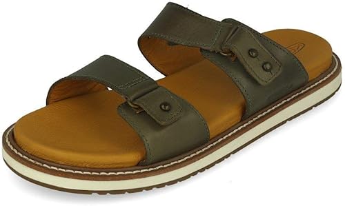 KEEN Sandalia de piel con punta abierta de lana para mujer