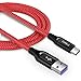 TITACUTE Mate 20 Pro Super Charger Cable 6.6FT Quick Charging Cable 5A USB C Cable Durable Nylon Braided Cords Data Cable Type A to Type C Cable Compatible for Huawei P30 Pro Mate 10 Pro Mate 20 X Red