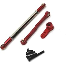 Metal Upgrade Steering Rod and 25T Servo Arm Set for MN Model 1/12 MN168 New99S MN82 LC79 MN78 D90 D91 D96 MN99S RC Crawler Parts Modification Accessories Red