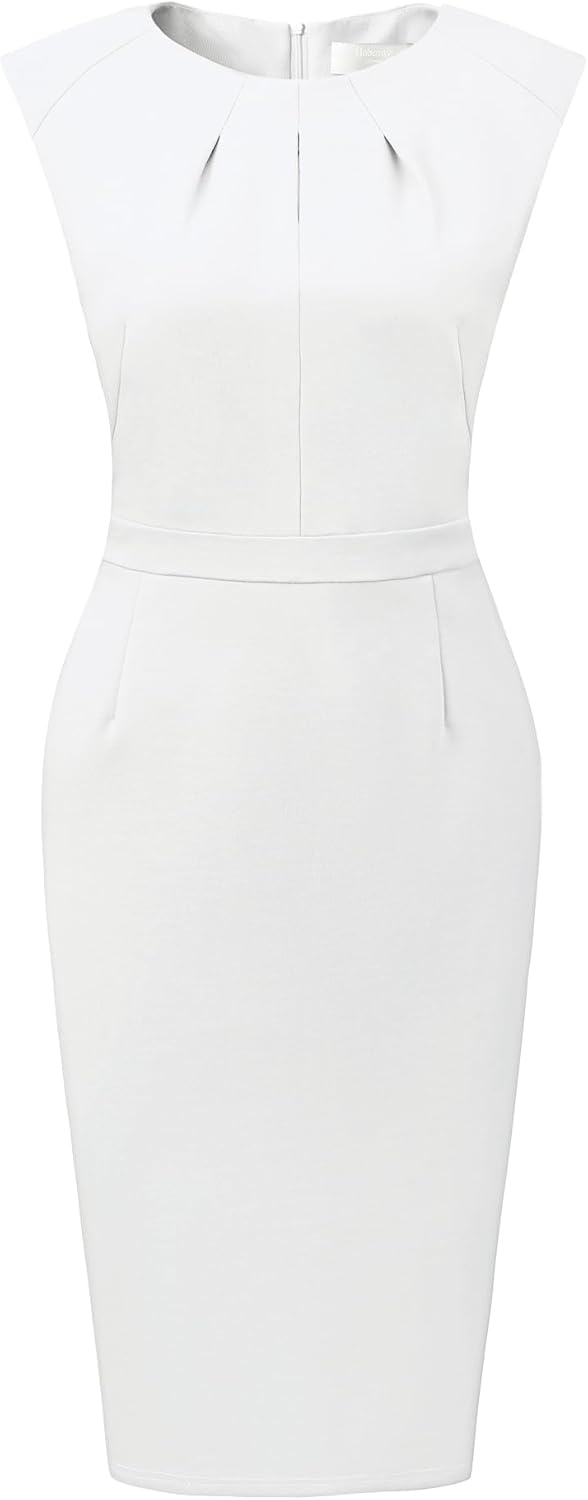 Women's Work Pencil Dresses Sleeveless Professional Business Sheath Dress