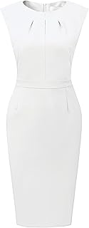 Women's Work Pencil Dresses Sleeveless Professional Business Sheath Dress
