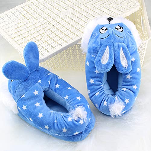 Pantufa Infantil Unissex de Coelhinho (Azul, 30-31)