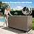 RICNOD Outdoor Storage Box with Wheels 150 Gallon, Mobile Aluminum Deck Boxes Outdoor Waterproof, UV Resistant Patio Storage Box with Lid for Patio Furniture, Garden Tools, Outdoor Cushion (Brown)