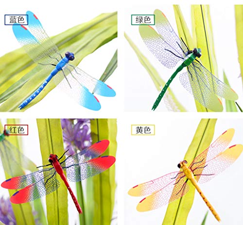 14 piezas de stickers coloridos de libélula con imanes miniatura 4