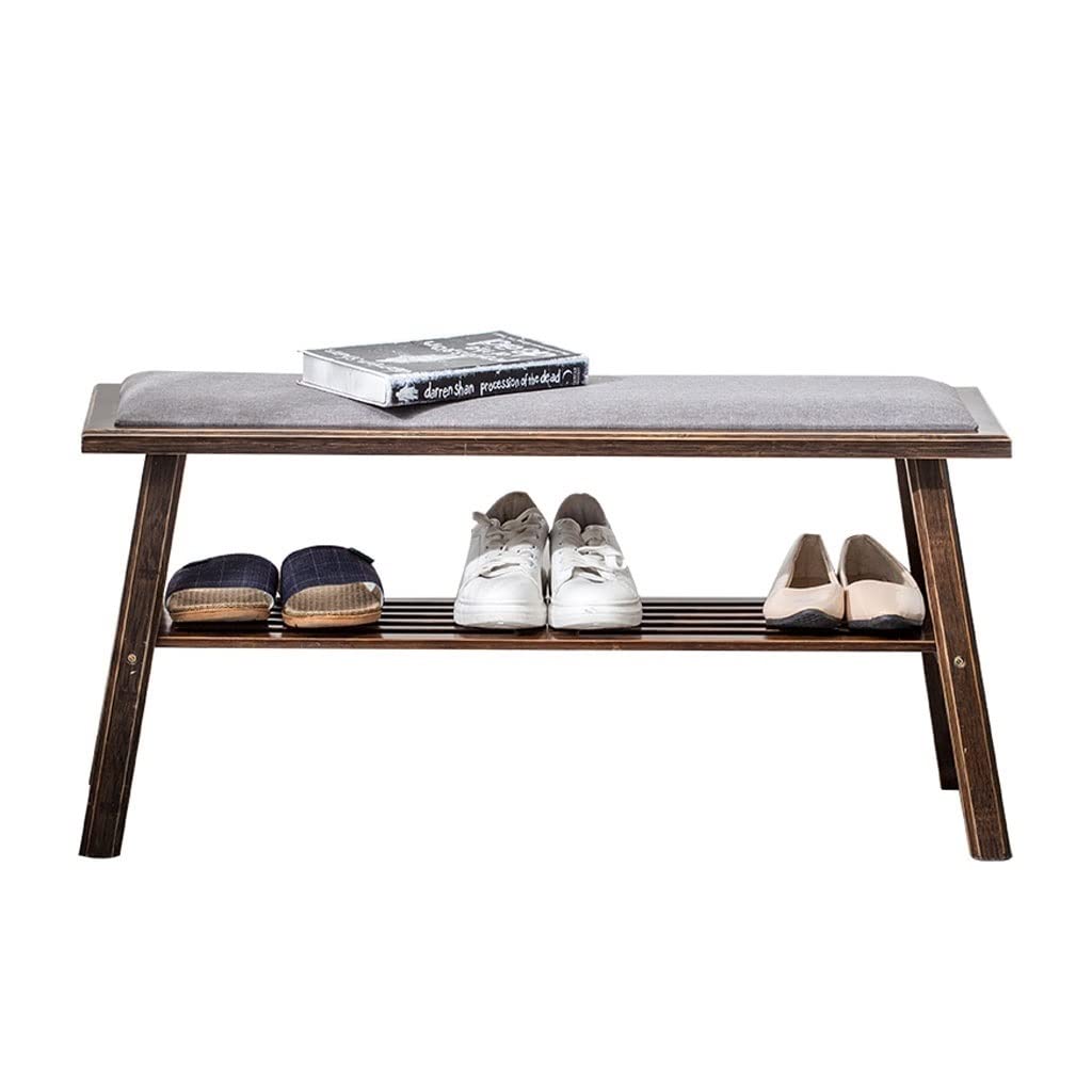 Banc à chaussures multifonctionnel en bois pour entrée et salon