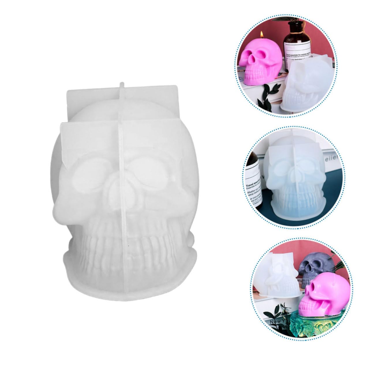 Didiseaon 5pezzi Stampo Per Candele Halloween Silicone Stampo Creativo Per Candele Profumate Fai Te Realizza Artigianato Unico e Originale Con Materiale Resistente e Durevole