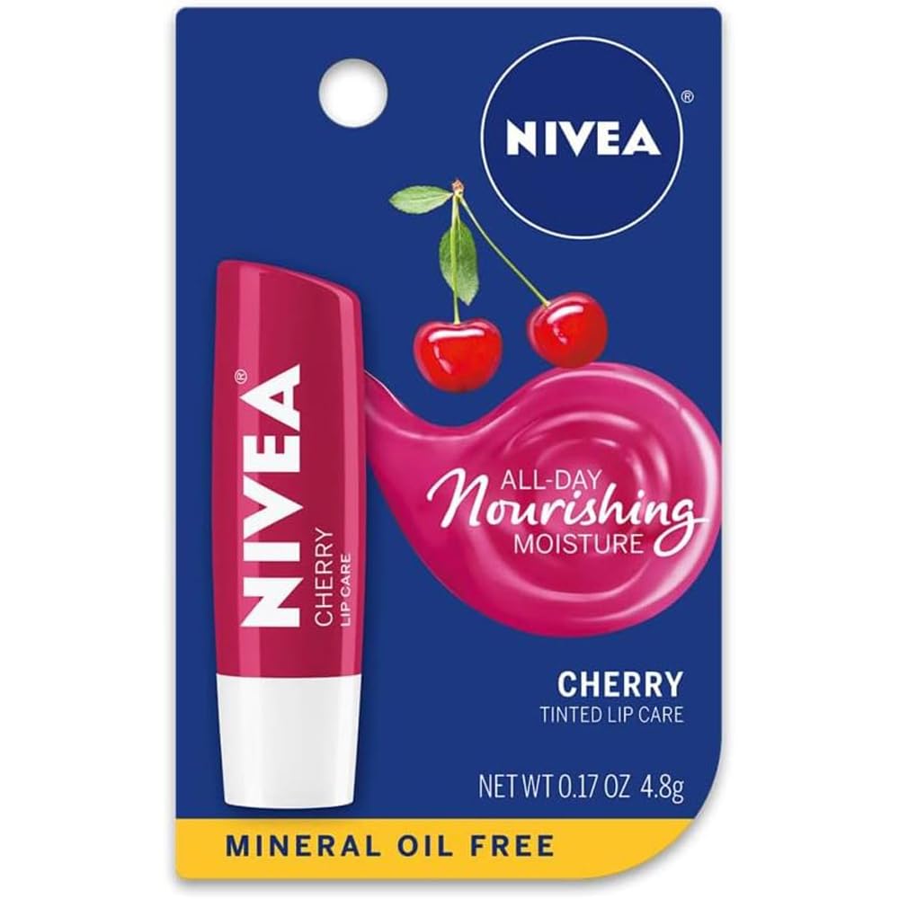 NIVEA Lip Care Balm Cherry - .17 oz, Pack of 2