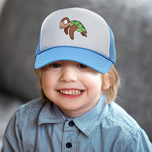 Custom Kids Trucker Hat Turtle Swimming Animals Ocean Boys Caps Girls4