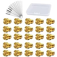 25 Stück M5 Vergaser Düsen,Hauptdüsenset,Satz Vergaser Düsen Set,mit 15 Reinigungsnadeln Hauptdüsen 55 58 60 62 65 68 70 72 75 78 80 82 85 88 90 92 95 98 100 102 105 108 110 112 115für Roller Motorrad