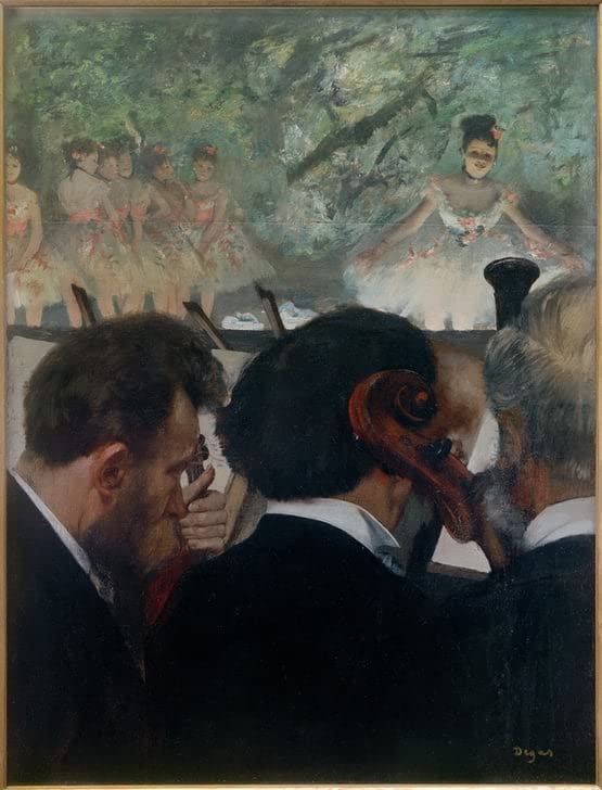 Tableau Orchestermusiker Degas déco chambre style vintage chic en 60x90cm
