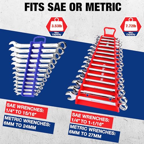 WORKPRO 4-Pack Magnetic Wrench Organizer