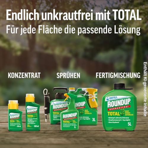 Roundup Unkrautfrei Total Sprühflasche 3L Herbizid für Ziergärten – Ansicht 5