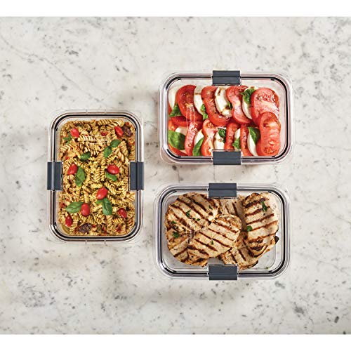 Rubbermaid Brilliance Food Storage Container, Large, 9.6 Cup, Clear, 3 Pack by Rubbermaid - Image 4