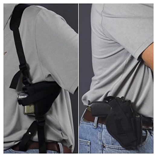 WYOMING HOLSTER LLC Buy 1 Shoulder Holster GET 1 Hip Free FITS Ruger Security-9 9MM Luger 4" BRL S&W SW9VE 5900 Glock 17 19 22 23 30 31 32 G44 Walther CCP M2 PK 380 PPQ SC Taurus 24/7 Taurus TZ22 5