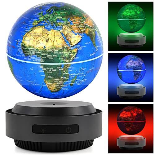 Automatic Lifting Magnetic Levitation Floating Globe Anti Gravity Rotating World Map With Led Light For Educational Gift Home Office Desk Decoration #TOP23