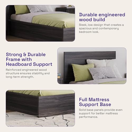 Image of Wakefit Bed | 3 Yr Warranty | Single Bed Size, Comes with Storage Box, Noise-Free, Density: 680-750 kg /m, Termite & Borer Resistant, Fits Mattresses Up to 8 inches (Centaur 78 x 36 - Wyoming Maple)