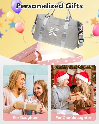 Image of Gifts for Daughter, Initial Travel Duffel Bags, Sports Bags