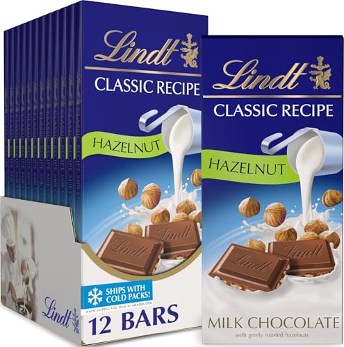 Lindt CLASSIC RECIPE Hazelnut Milk Chocolate...