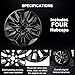 TULALUX Wheel Skins Compatible with Chey Silverado 1500; Tahoe; Suburban 2019-2024; 20 inch Premium Wheel Covers; Set of 4 Packs (Black)