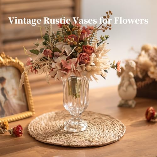 Vase en verre pour fleurs lot de 12 pièces de table