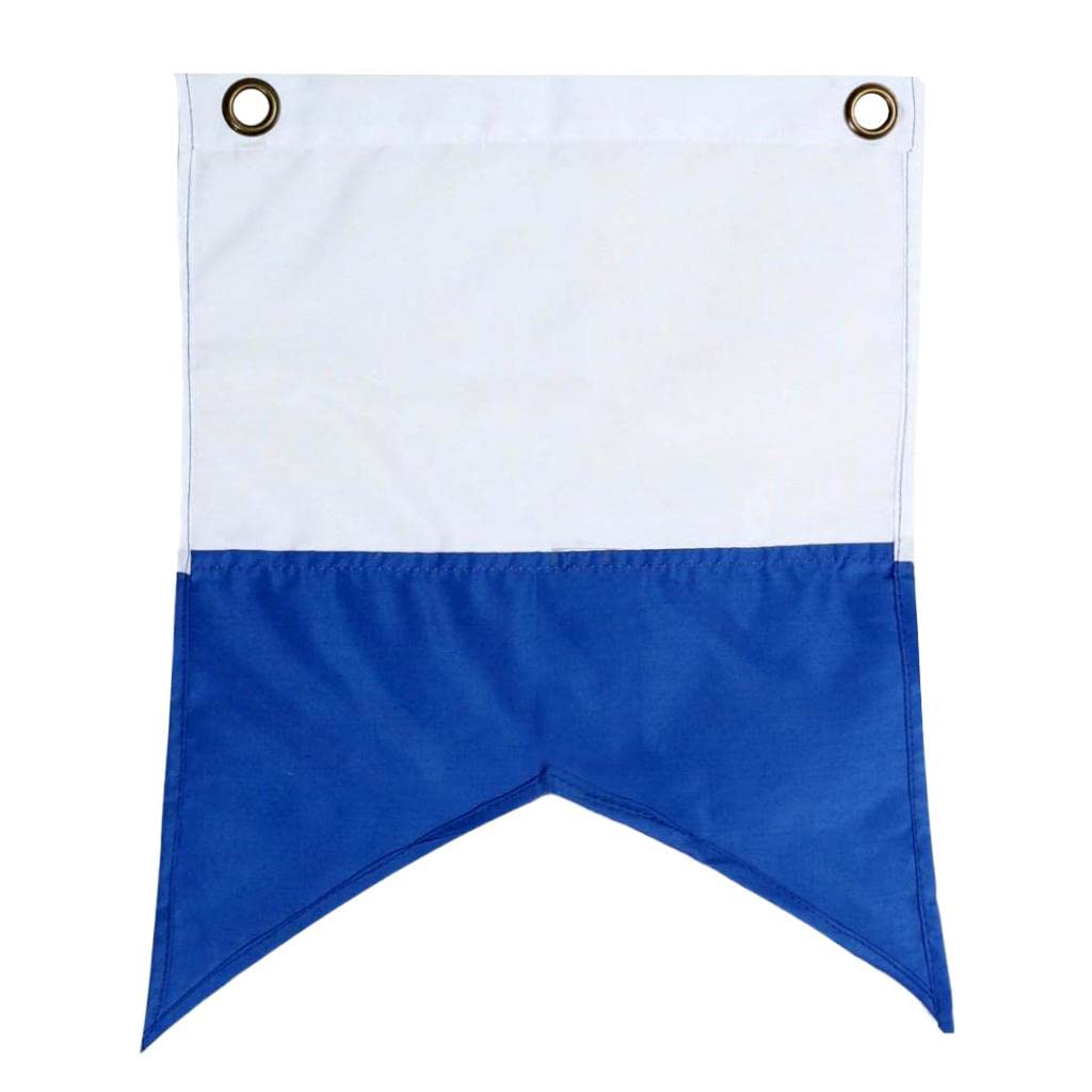 T TOOYFUL Drapeau Alpha de Bateau de sous-Marine 300 Mm Blanc avec œillets en Métal