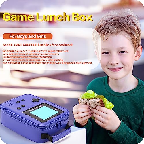 Hairao Kids Lunch Box Insulated Soft Lunch Bag Leather Lunch Box Gameboy Mini Cooler Back To School Thermal Meal Tote Kit Boys Girls Teens thumb #5