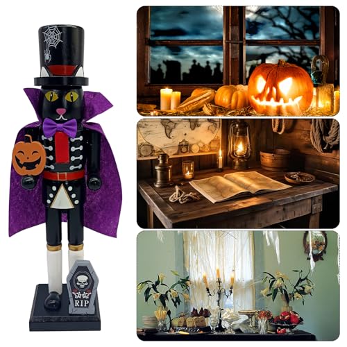 Casse-noisette d'Halloween en bois decoration de table haut de gamme - 6