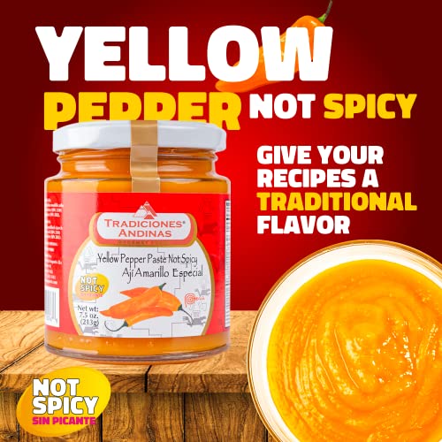 Tradiciones Andinas Non-Spicy Yellow Pepper Paste 7.5 oz - Aji Amarillo Sin Picante, Chili Pasta, Pepper Products for Peruvian Food, Chili Sauce, Ají Peruano, Peppers of Peru - Image 4