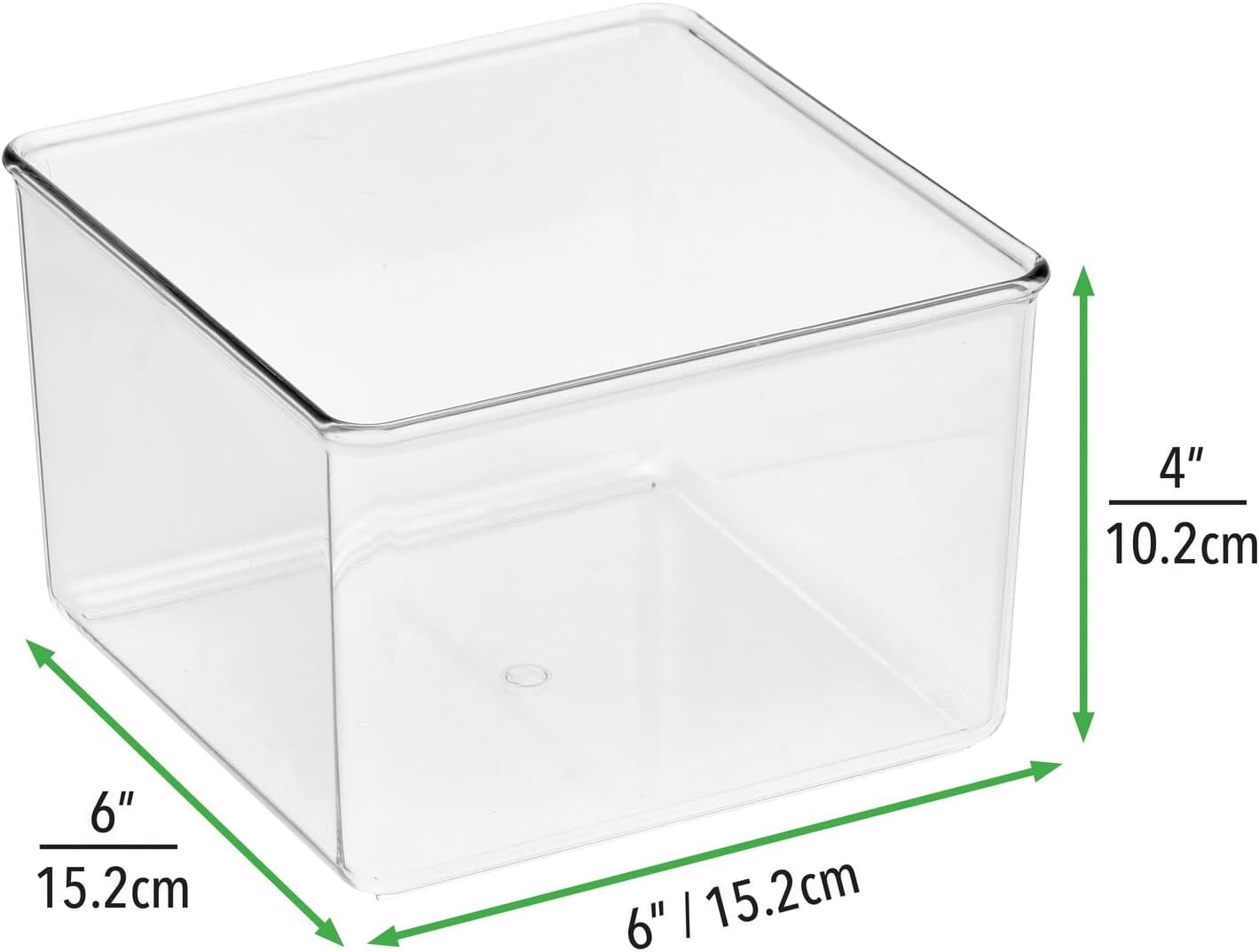 Buy mDesign Deep Plastic Kitchen Storage Organizer Container Bin with ...