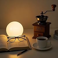 Vista 4 de Luz de bola LED, luz de orbe brillante de 6 pulgadas, lámpara de globo recargable, luces de estado de ánimo regulables con control remoto, lámpara