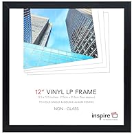 Showcase Your Memories in Style; square black frame fits LP album covers or 12.5x12.5 inch photos; ideal for displaying vinyl artwork or favourite prints in living rooms, bedrooms, or studios Lightweight Acrylic for Everyday Use; acrylic front offers...