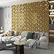 Art3d 3D-Diamant-Design-Panel für Innendekoration, Wohnzimmer, TV-Wandhintergrund, Schlafzimmer, Gaming-Setup, 30 x 30 cm, Gold, 33 Stück