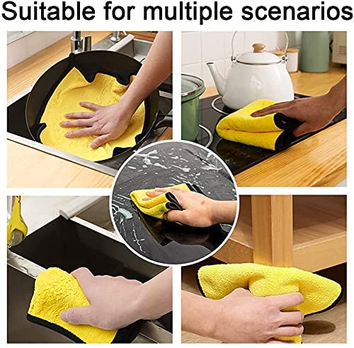 Image of Premium All-Purpose Car Cloth, Dusting Cloth Cleaning Rags, Absorbent Microfiber Cloth Premium Microfiber Towels for Cars Lint Free, Scratch-Free Highly Absorbent Reusable (30*30 cm, Set of 4)