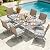 YITAHOME Outdoor Patio Dining Set 7-Piece 59.1" * 35.4" Outdoor Table and Chairs Patio Dining Furniture Sets for 6 with Swivel Patio Dining Chairs and Cushions Outdoor Dining Table Set