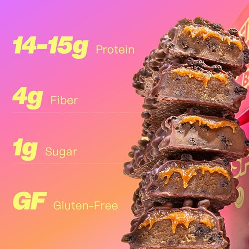 Misfits Vegan Protein Bars - Updated Recipe | Plant Based, Low Sugar & Carb, High Fiber Snacks | Variety Sample Pack to Trial the Flavors | Pack of 5 (1 of Each Flavor)