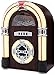 ClearClick Jukebox Bluetooth Speaker with Lights and Aux-in - Retro Style with Handmade Wooden Exterior