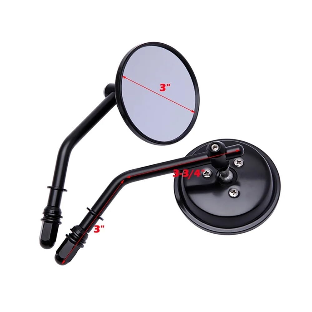 Rétroviseurs Latéraux Ronds De Moto M8 pour Ha&rley Dyna Bobber Chopper Sportster Old School Touring Rétroviseur Moto