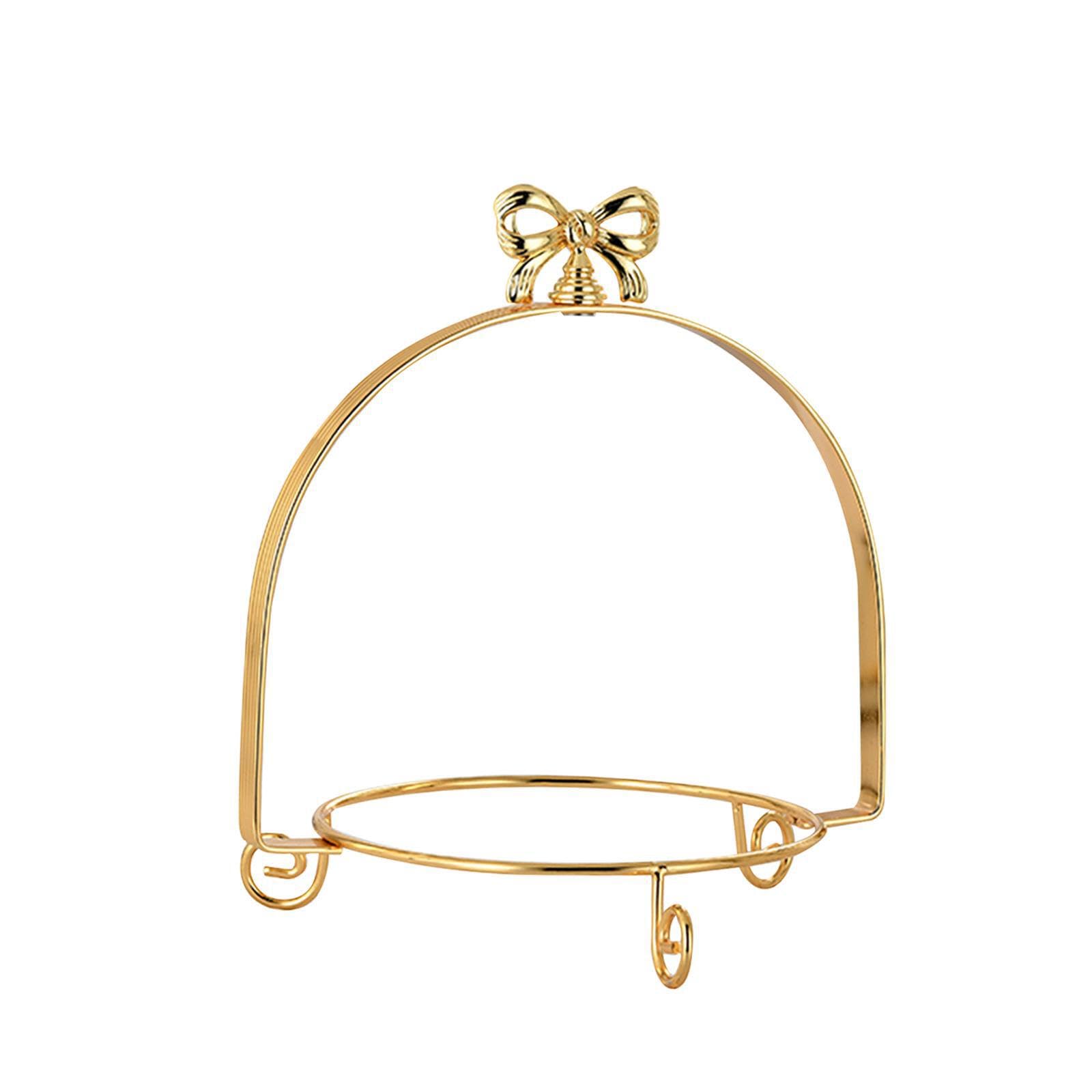 POXZSFX Modern Tiered Tray Stand Fruit Display Holder Organizer Chic Offering Ample Space For Sweet Displays Cake Stand Rack Can Be Used To Display Cakes, gold, single tier