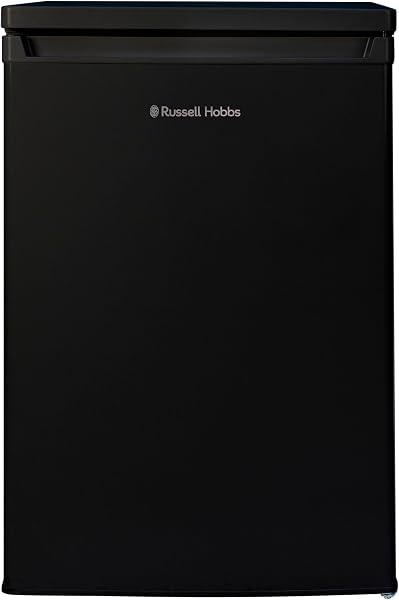 Russell Hobbs Under Counter Larder Fridge 127 Litre with Adjustable Thermostat & Feet, 3 Removable Shelves, Internal LED Light, Reversible Door, Black, 2 Year Guarantee RH85UCLF552E1B - 1