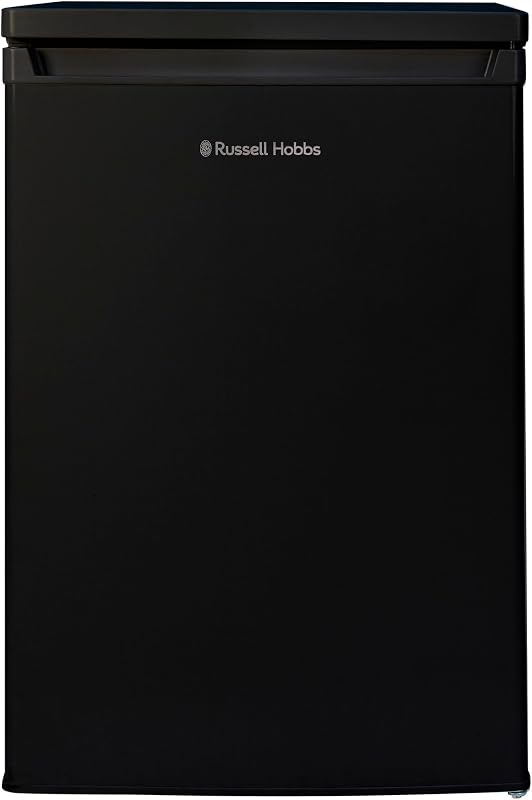 Russell Hobbs Under Counter Larder Fridge 127 Litre with Adjustable Thermostat & Feet, 3 Removable Shelves, Internal LED Light, Reversible Door, Black, 2 Year Guarantee RH85UCLF552E1B