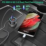 USB C Car Charger[5Pack], Bangfun 36W Dual Port 12V USB Car Charger PD&QC 3.0 Fast Charge Car Phone Charger Cigarette Lighter Adapter for iPhone 15 14 13 12 11 Pro Max,Samsung S24/A15/A53, Pixel 6 7